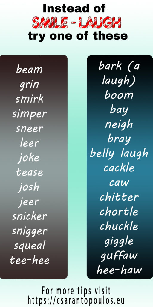Crutch words - Smile/Laugh
