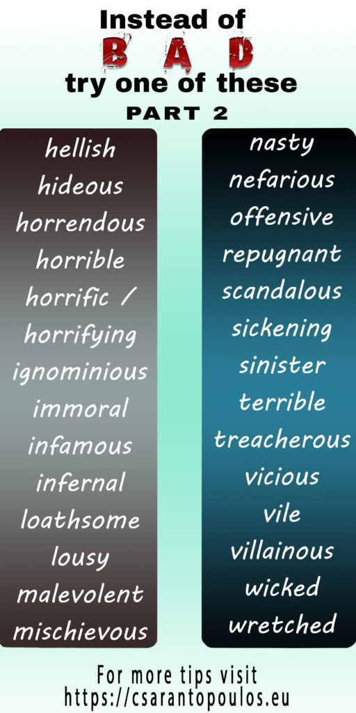 Crutch Words – BAD (part 2)
